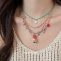 Vacation Style Starfish Heart Faux Pearl Necklace, Sweet Summer Geometric Clavicle Chain view 1