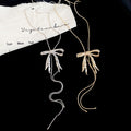 Sweet Cool Alloy Geometric Bow Pendant Necklace Minimalist Metal Collarbone Chain for Women view 4