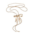 Sweet Cool Alloy Geometric Bow Pendant Necklace Minimalist Metal Collarbone Chain for Women view 5