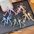 Sweet Ballet Style Fabric Bow Stud Earrings 2026 New Elegant Fairy Design Jewelry view 4
