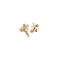 Cat Eye Stone Flower Butterfly Stud Earrings Bracelet Jewelry Set, Fresh Light Luxury Style view 5