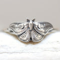 Vintage Distressed Oil Painting Butterfly Moth Wing Irregular Ring For Women Niche Jewelry Accessory view 2
