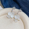Fresh Sweet Vacation Style Acrylic Flower Stud Earrings With Silver Needles For Women view 3