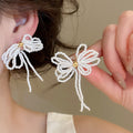 Fresh Sweet Vacation Style Acrylic Flower Stud Earrings With Silver Needles For Women view 2