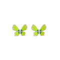 Alloy Rhinestone Enamel Butterfly Stud Earrings Necklace Jewelry Set For Women Forest Fairy Style view 5