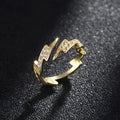 Open Lightning Ring For Women, Niche Trendy Street Style Unisex Minimalist Fashion Accessory view 2