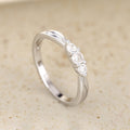 Minimalist Wax Set Round Zircon Ring For Women, Everyday Versatile Light Luxury Line Jewelry view 3