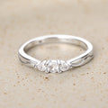 Minimalist Wax Set Round Zircon Ring For Women, Everyday Versatile Light Luxury Line Jewelry view 2