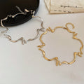 Minimalist Alloy Smooth Irregular Geometric Necklace Chic Niche Clavicle Chain view 4