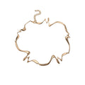 Minimalist Alloy Smooth Irregular Geometric Necklace Chic Niche Clavicle Chain view 5