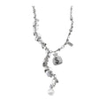 Old Money Alloy Rhinestone Beaded Floral Pearl Geometric Sweater Necklace For Women view 5
