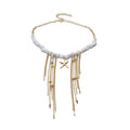 2026 Bohemian Starfish Tassel Stone Necklace, Geometric Vacation Style Clavicle Chain view 5