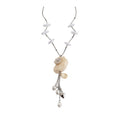 Island Style Shell Pearl Necklace And Ring Jewelry Set For Women, Geometric Old Money Resort Design view 5