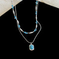 Old Money Geometric Crystal Beaded Pearl Necklace For Women Sweet Summer Collarbone Choker view 2