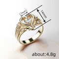 Heart Crown Ring For Women, European Princess Style Fashion Jewelry view 4