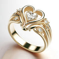 Heart Crown Ring For Women, European Princess Style Fashion Jewelry view 3