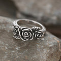 Vintage Distressed Rose Flower Women's Ring, Rococo Style Niche Fashion Accessory Jewelry view 5