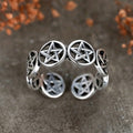 Adjustable Open Star Geometric Street Style Ring, Niche Punk Stackable Fashion Jewelry view 2