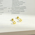 Elegant Hollow Heart Alloy Screw Back Cartilage Studs For Women Minimalist Ear Bone Piercing Earrings view 3