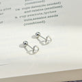 Elegant Hollow Heart Alloy Screw Back Cartilage Studs For Women Minimalist Ear Bone Piercing Earrings view 4