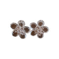 Zircon Resin Flower Stud Earrings Sweet Fairy Style Versatile Floral Ear Jewelry view 5