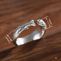 Women's Vintage Koi Fish Open Ring Cute Retro Style Single Band Spring Fashion Jewelry view 4