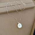 2026 New French Pearl Copper Star Geometric Collarbone Necklace For Women Old Money Style view 2