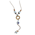 Vintage Ethnic Wood Geometric Circle Pendant Necklace For Women Artistic Collarbone Style view 5