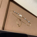 Korean Style Star Moon Shell Cat Eye Stone Beaded Bracelet for Women Romantic Light Luxury Jewelry view 4