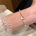 Korean Style Star Moon Shell Cat Eye Stone Beaded Bracelet for Women Romantic Light Luxury Jewelry view 3