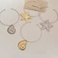 Bohemian Alloy Shell Starfish Geometric Pendant Necklace For Women Style Clavicle Chain view 4