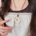 Bohemian Resort Style Geometric Rattan Woven Choker Necklace With Unique Summer Design view 3