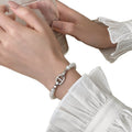 Sparkling Zircon Round Pearl Beaded Bracelet Korean Style Light Luxury Fashion OL Jewelry view 5