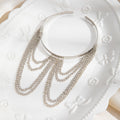 Vintage Gold Multi Layer Chain Tassel Arm Cuff For Women Bohemian Upper Arm Bracelet Jewelry view 4