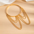 Vintage Gold Multi Layer Chain Tassel Arm Cuff For Women Bohemian Upper Arm Bracelet Jewelry view 3