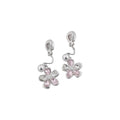 Sweet Floral Rhinestone Faux Pearl Clip-on Earrings For Women Elegant Spring Style view 5
