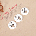 Round Reindeer Profile Metal Charms in Four Finishes view 4