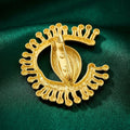 Matte Gold Alloy Evil Eye Brooch For Blazers And Coats view 4
