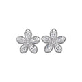 Light Luxury Copper Zircon Flower Ear Clip And Stud Jewelry Set, Sparkling Fashion Earrings view 5