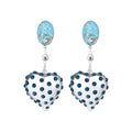Rhinestone Inlaid Resin Heart Stud Earrings Dopamine Sweet Niche Unique Design Jewelry view 5