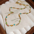 Light Luxury Copper Necklace With Dopamine Resin Round Beads Geometric Summer Choker For Women view 4