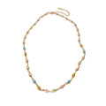 Light Luxury Copper Necklace With Dopamine Resin Round Beads Geometric Summer Choker For Women view 5