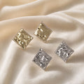 Luxury Diamond Shape Rhinestone Zircon Sequin Tassel Studs Elegant French Vintage Women Earrings view 1