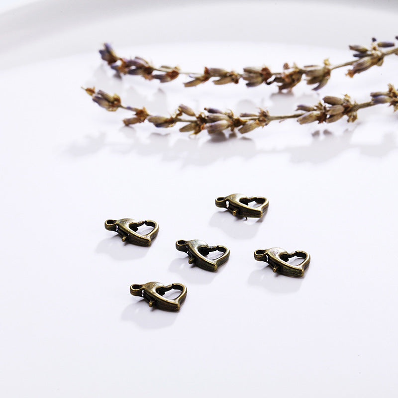 Heart Lobster Clasp Jewelry Finding 12x8mm