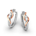 Simple Versatile Hoop Earrings For Women With Inlaid Zircon Line Wrap Design Daily Classic Jewelry view 2