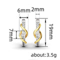 Simple Versatile Hoop Earrings For Women With Inlaid Zircon Line Wrap Design Daily Classic Jewelry view 4