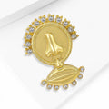 Matte Gold Alloy Nose And Mouth Brooch Pin For Suits view 3