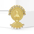 Matte Gold Alloy Nose And Mouth Brooch Pin For Suits view 2