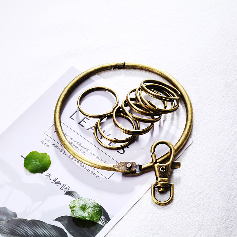 Vintage Bronze 10-Ring Key Holder Keychain