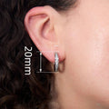 Sparkling Zircon Hoop Earrings, Elegant Minimalist Daily Light Luxury Accessories view 4